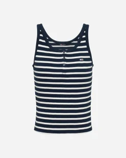 SLIM BUTTON STRIPE W