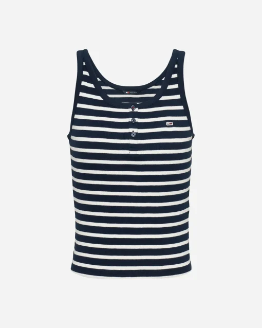 SLIM BUTTON STRIPE W